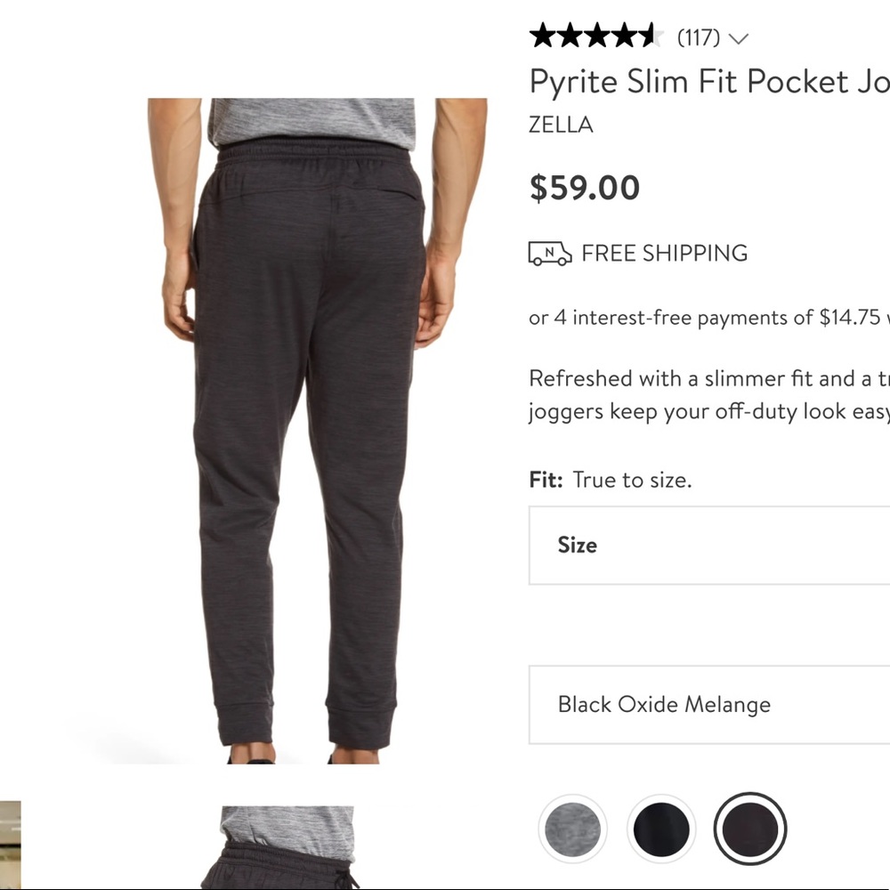 Zella Pyrite Slim fit pocket jogger